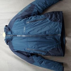 Columbia Titanium Omni Tech Snow Coat w/Puffer Lining Waterproof Zipper Size XXL